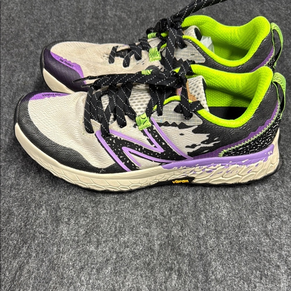 New Balance Black and Purple Athletic Shoes with Chunky Sole - Picture 3 of 9